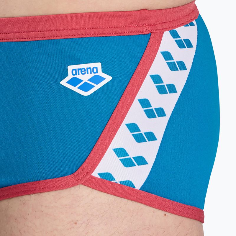 Bokserki pływackie męskie arena Icons Swim Low Waist Short Solid blue cosmo/astro red 6
