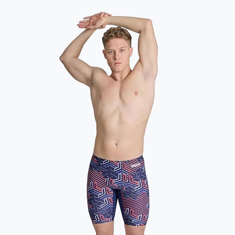 Jammery pływackie męskie arena Kikko Pro Swim Jammer navy/team redwhiteblue 5