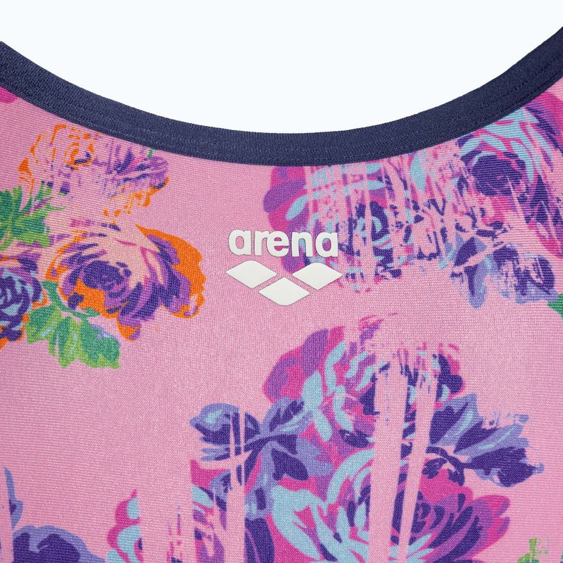 Strój pływacki jednoczęściowy damski arena Rose Texture Swimsuit Xcross Back multi pink/navy 3