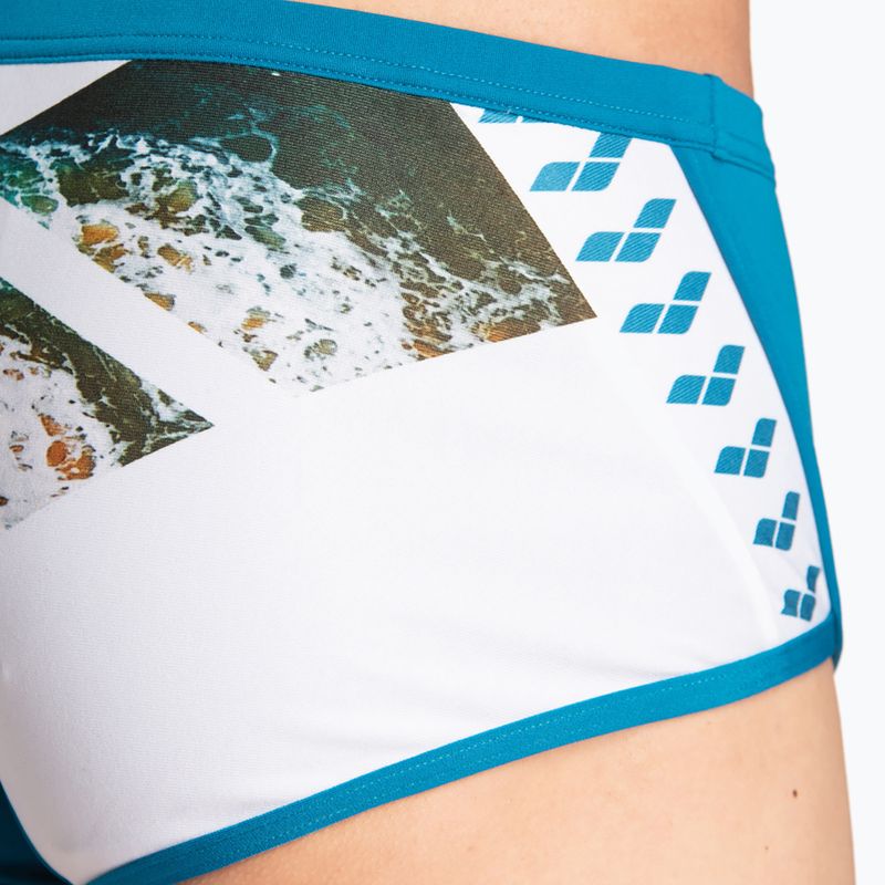 Bokserki pływackie męskie arena Planet Swim Low Waist Short blue cosmo/white multi 6