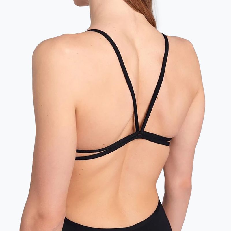 Strój pływacki jednoczęściowy damski arena Lace Back Solid black/white 8