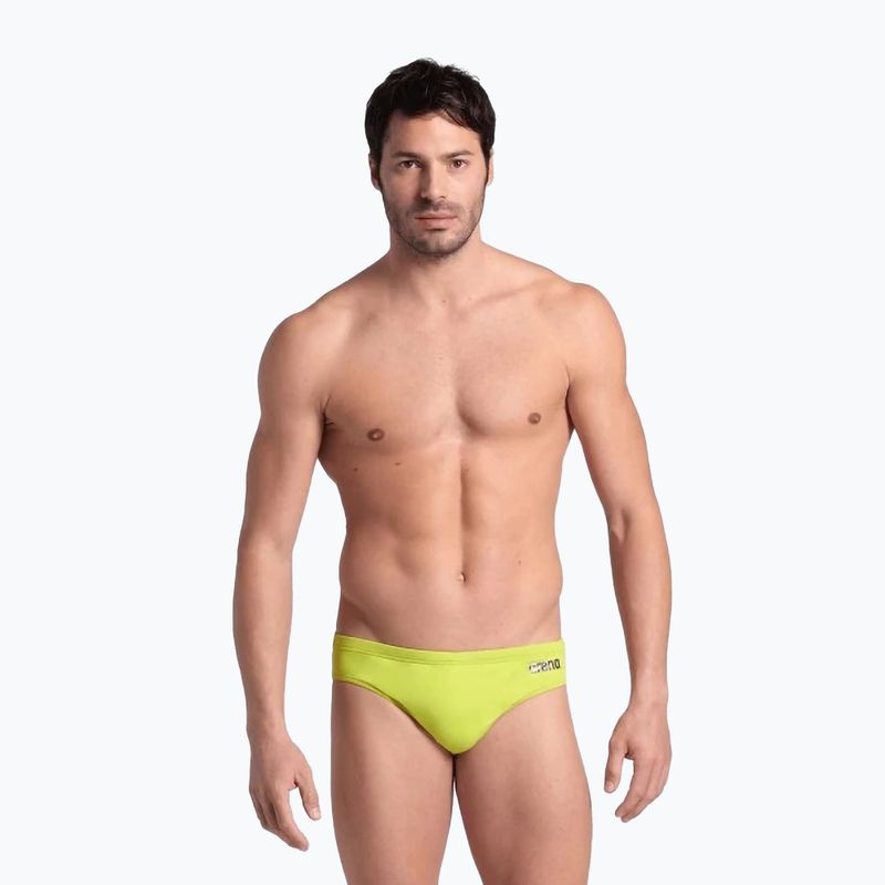 Slipy pływackie męskie arena Team Swim Briefs Solid soft green