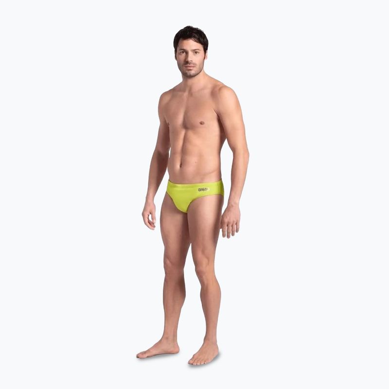 Slipy pływackie męskie arena Team Swim Briefs Solid soft green 2