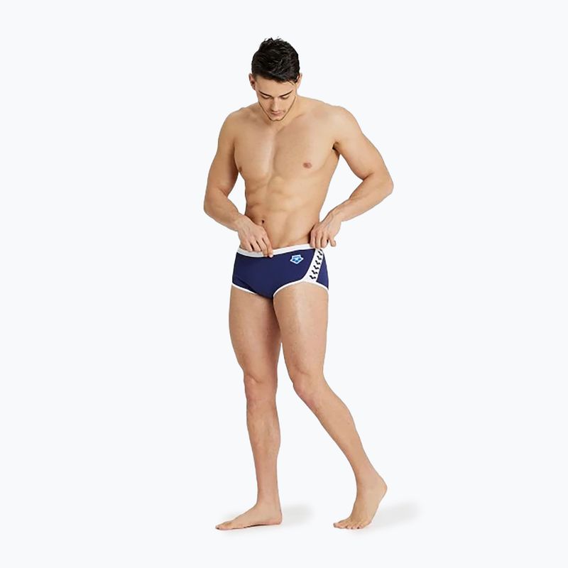 Bokserki pływackie męskie arena Icons Swim Low Waist Short Solid navy/white 5