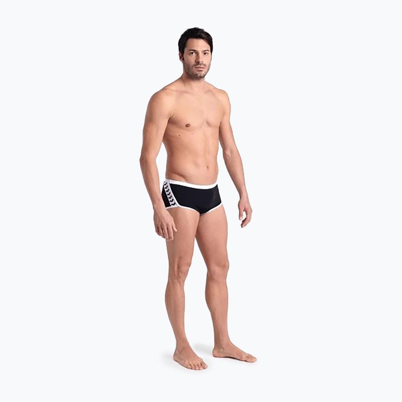 Slipy pływackie męskie arena Icons Swim Low Waist Short Solid black/white 5