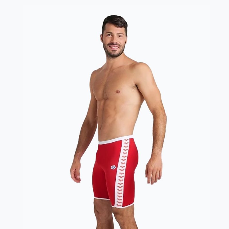 Jammery pływackie męskie arena Icons Swim Jammer Solid red/white 5