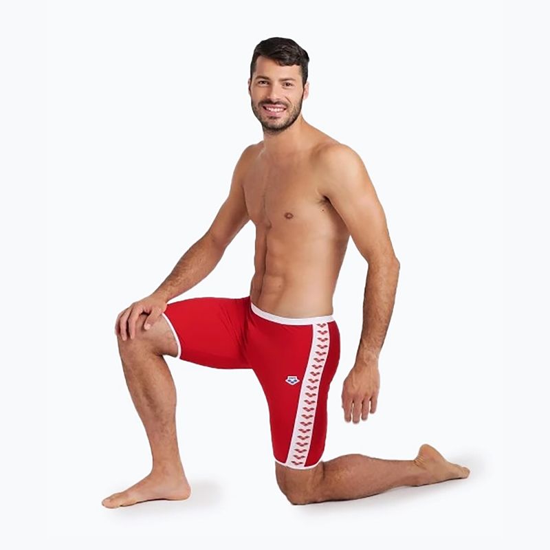 Jammery pływackie męskie arena Icons Swim Jammer Solid red/white 7