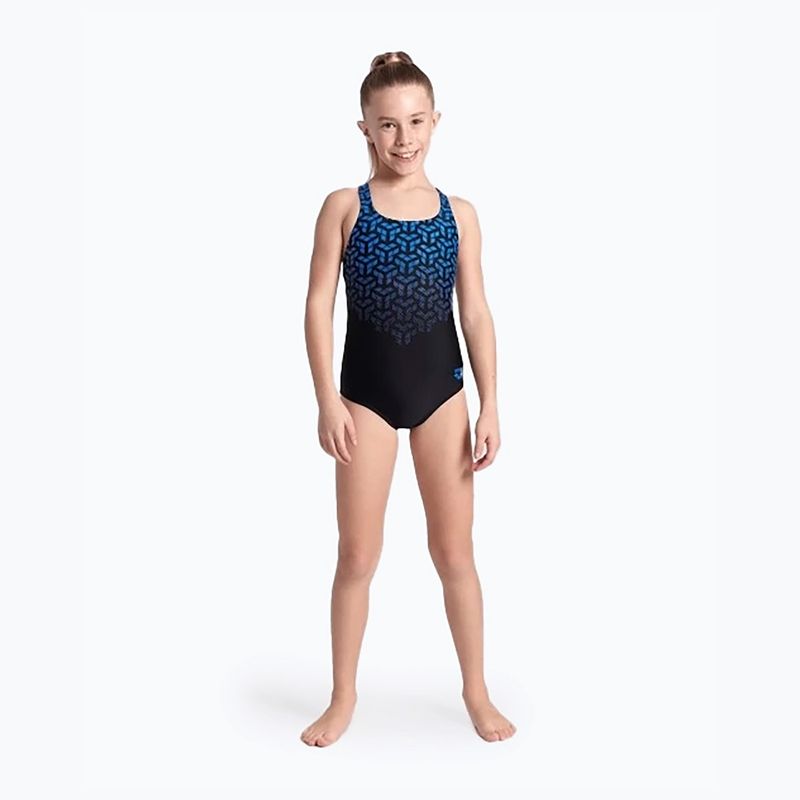 Strój pływacki jednoczęściowy dziecięcy arena Kikko V Swim Pro Back black/blue china 6