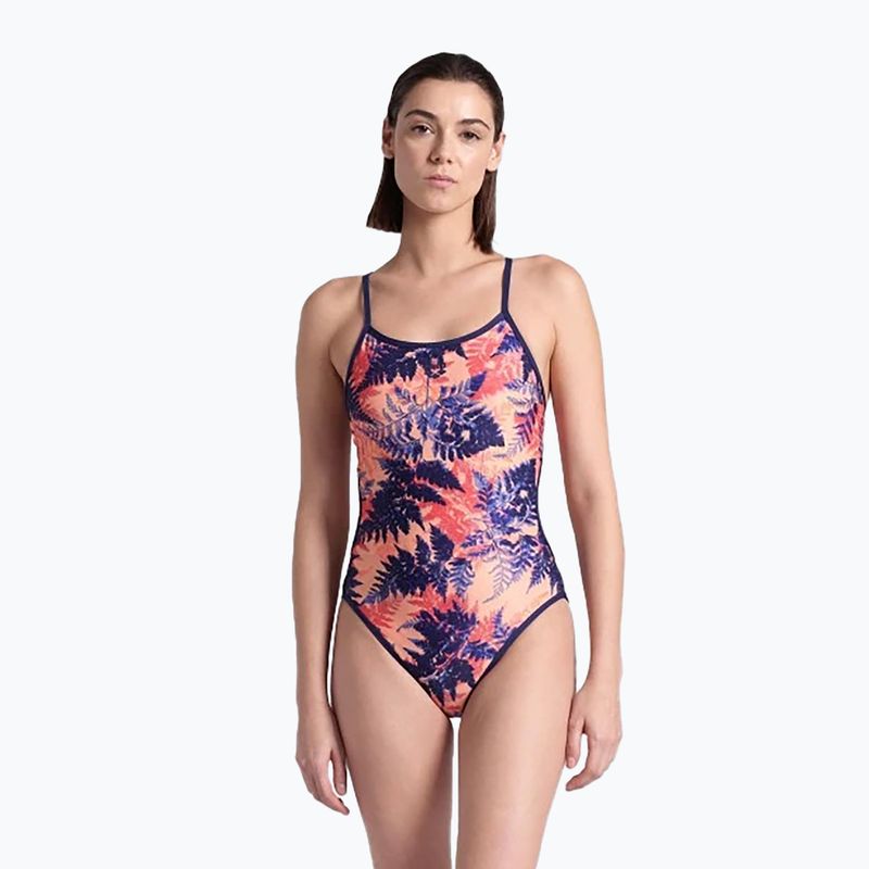 Strój pływacki jednoczęściowy damski dwustronny arena Reversible Swimsuit Challenge Back navy/multi 7