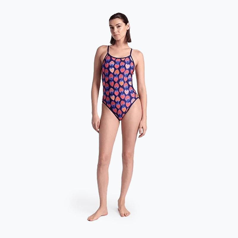 Strój pływacki jednoczęściowy damski dwustronny arena Reversible Swimsuit Challenge Back navy/multi 10