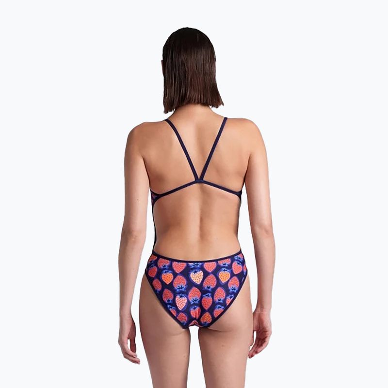 Strój pływacki jednoczęściowy damski dwustronny arena Reversible Swimsuit Challenge Back navy/multi 12