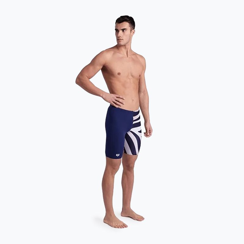 Jammery pływackie męskie arena Multi Stripes Swim Jammer navy/white multi 6