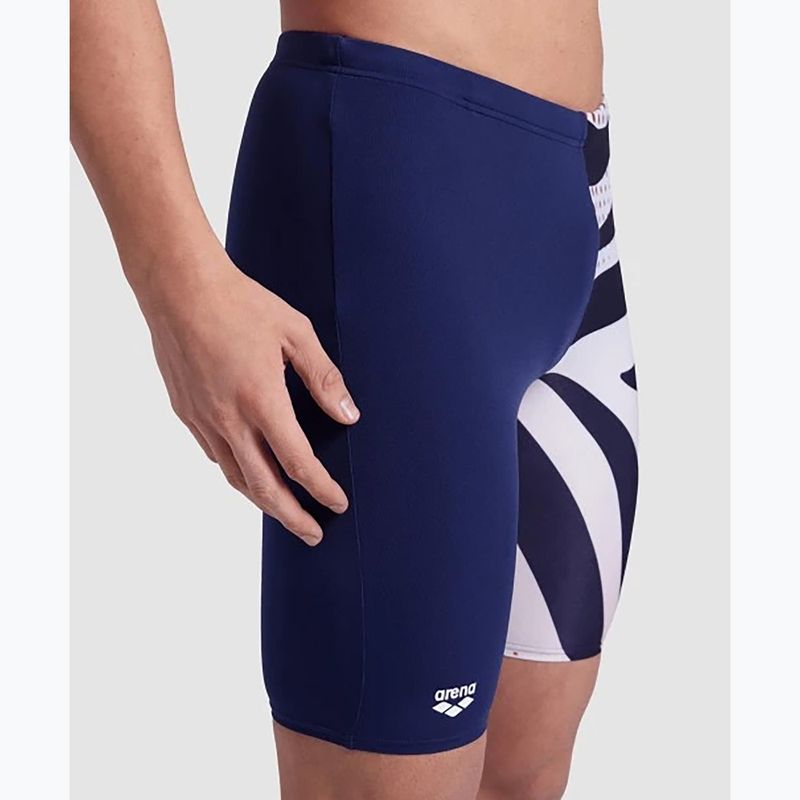 Jammery pływackie męskie arena Multi Stripes Swim Jammer navy/white multi 8