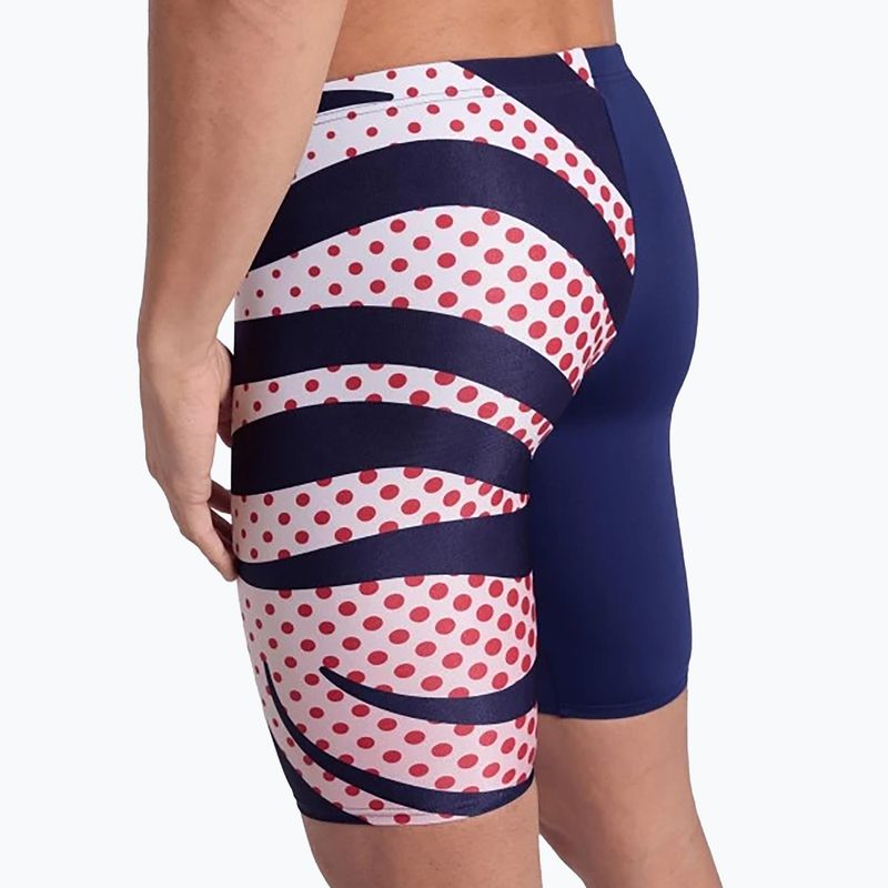 Jammery pływackie męskie arena Multi Stripes Swim Jammer navy/white multi 9