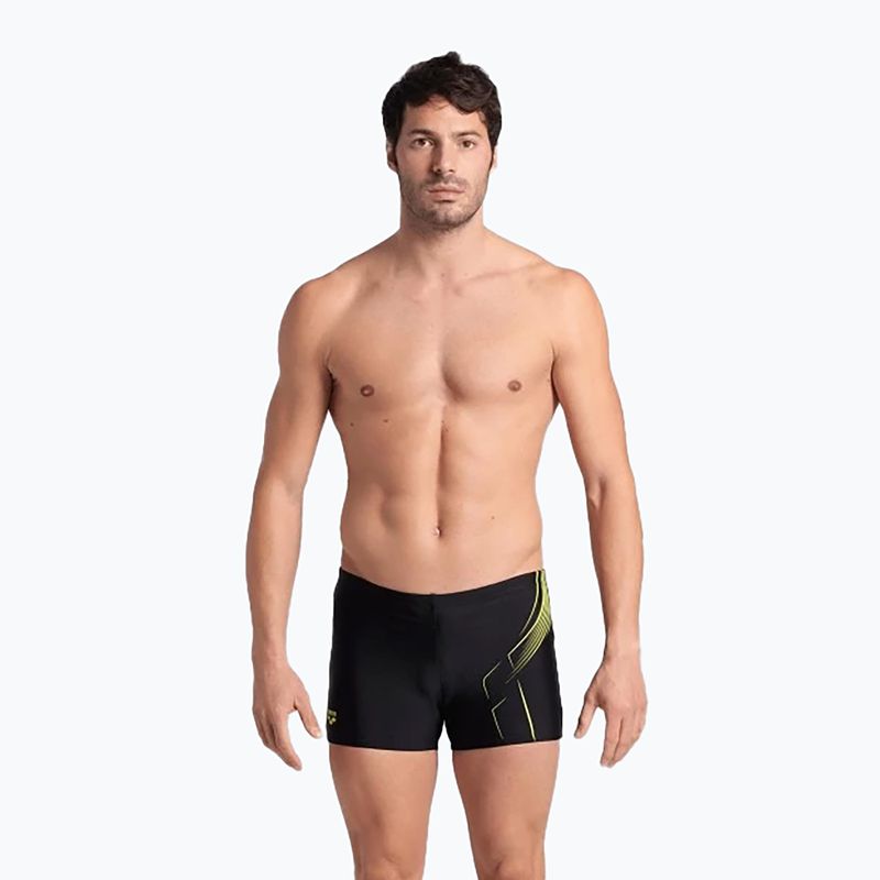 Bokserki pływackie męskie arena Dive Swim Short black/soft green