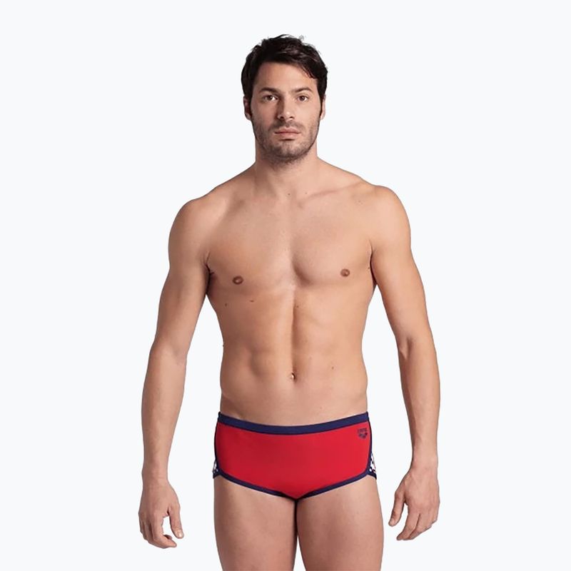 Bokserki pływackie męskie arena Icons Swim Low Waist Short Solid red/navy 4