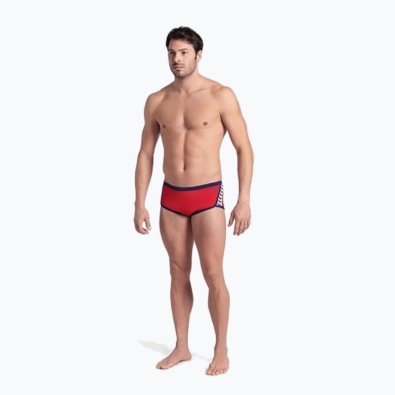 Bokserki pływackie męskie arena Icons Swim Low Waist Short Solid red/navy 5