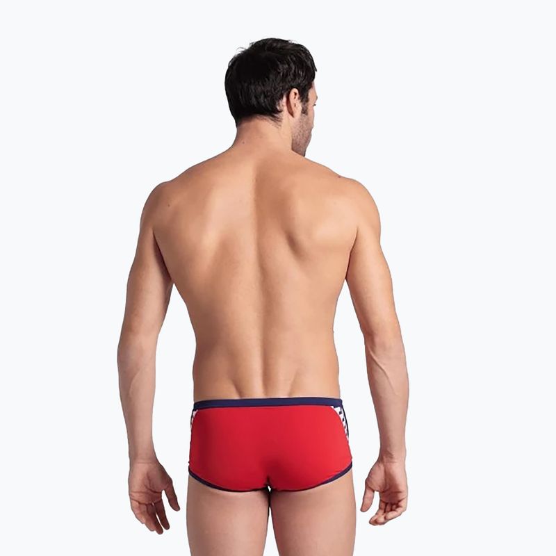 Bokserki pływackie męskie arena Icons Swim Low Waist Short Solid red/navy 6