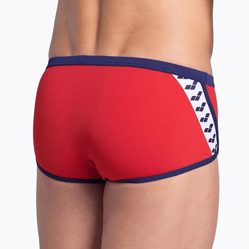 Bokserki pływackie męskie arena Icons Swim Low Waist Short Solid red/navy 8