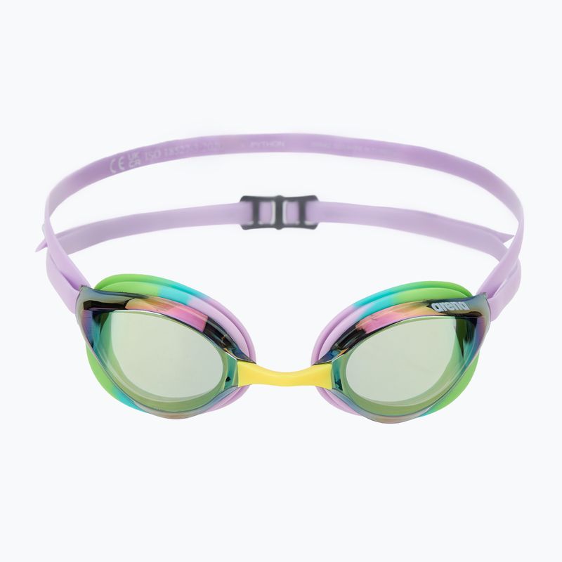 Okulary do pływania arena Python Mirror green/violet/green 2