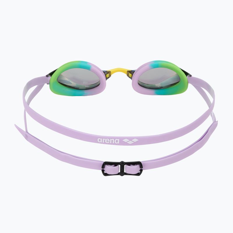 Okulary do pływania arena Python Mirror green/violet/green 4