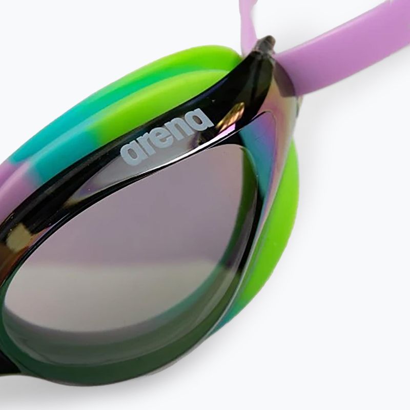 Okulary do pływania arena Python Mirror green/violet/green 6