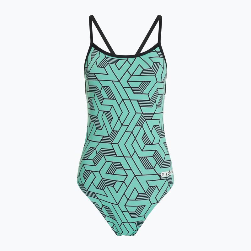 Strój pływacki jednoczęściowy damski arena Escape Challenge Back black/water blue multi