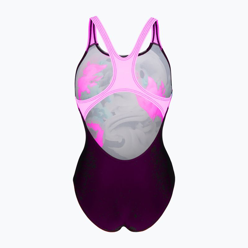 Strój pływacki jednoczęściowy damski arena Imaginary Swim Pro Back black/shocking pink/multi 2