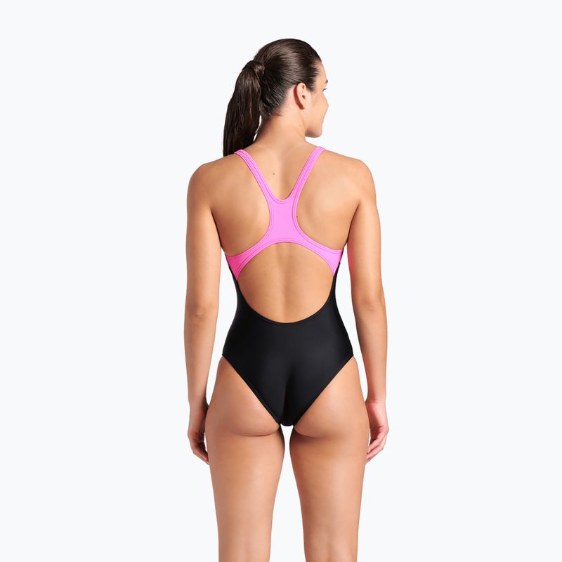 Strój pływacki jednoczęściowy damski arena Imaginary Swim Pro Back black/shocking pink/multi 7