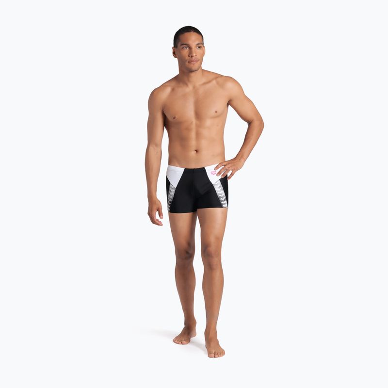 Bokserki pływackie męskie arena Stripe Swim Short black/white/multi 6