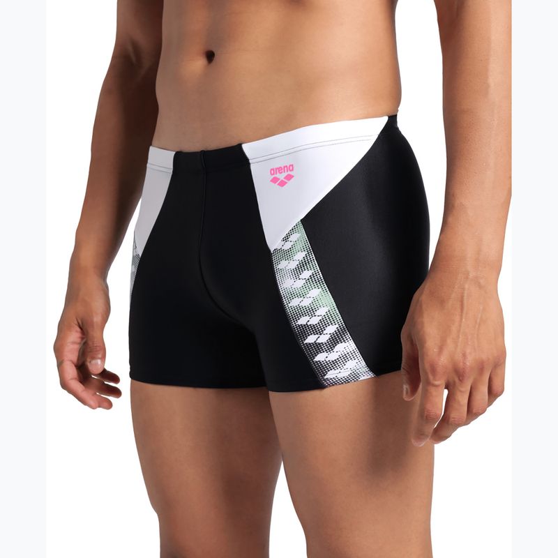 Bokserki pływackie męskie arena Stripe Swim Short black/white/multi 8