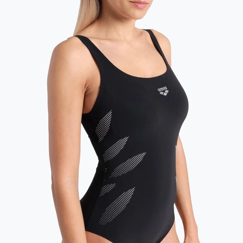 Strój pływacki jednoczęściowy damski arena Milena Wing Back black 4