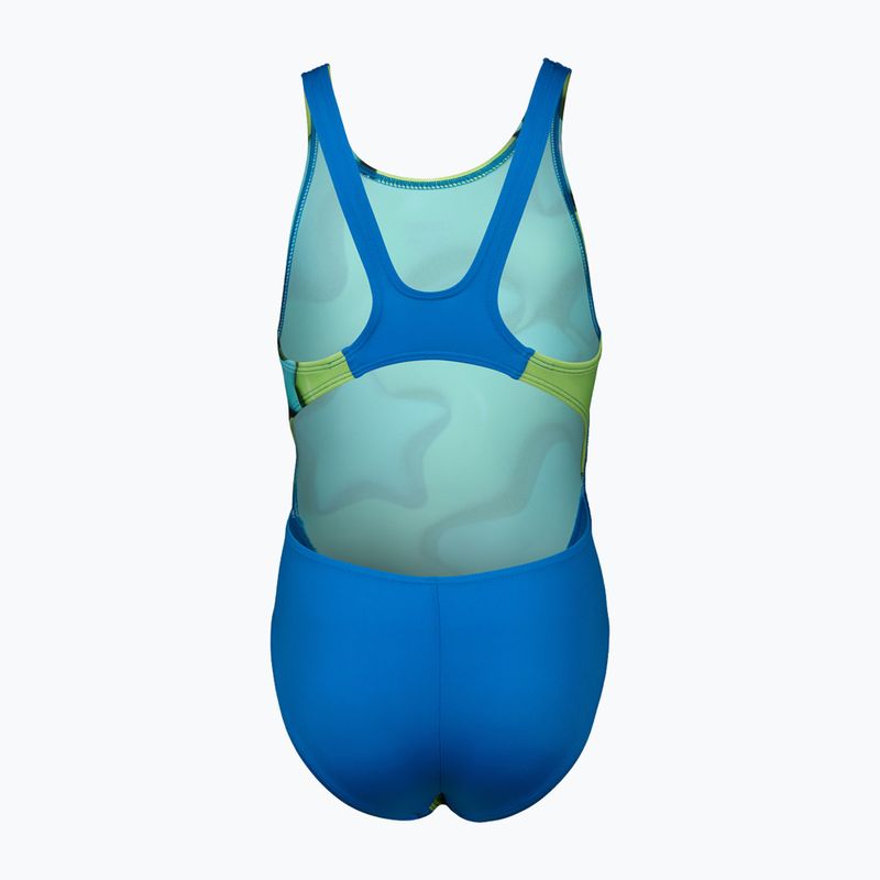 Strój pływacki jednoczęściowy dziecięcy arena Star Shaped Swim Tech L blue river/soft green/multi 2