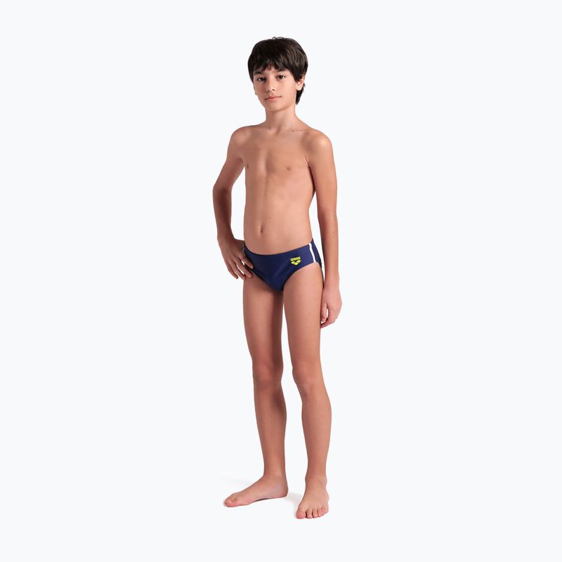Slipy pływackie dziecięce arena Swim Briefs Solid navy/white/white 6