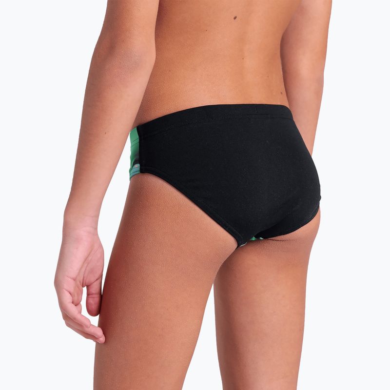 Slipy pływackie dziecięce arena Foam Swim Briefs black/soft green multi 9