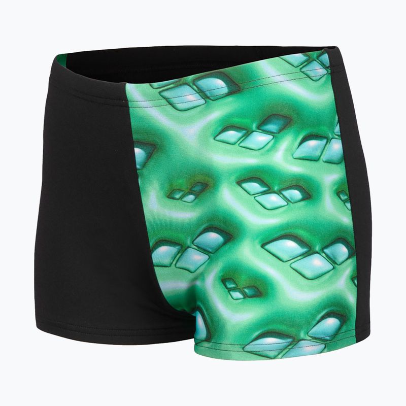 Bokserki pływackie dziecięce arena Foam Swim Short black/soft green multi 3
