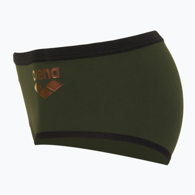 Bokserki pływackie męskie arena One Low Waist Short Big Logo dark sage/black 3