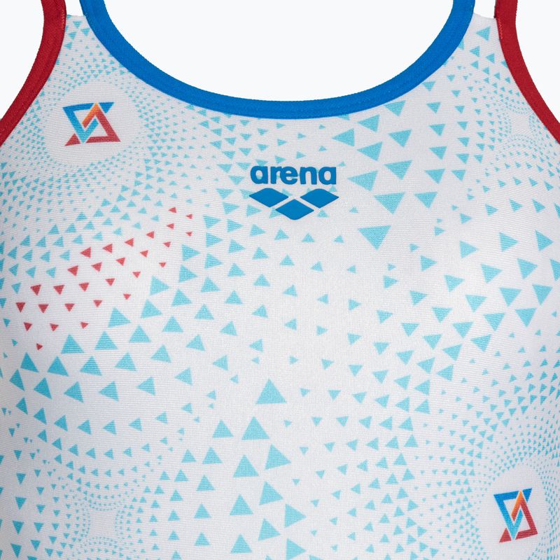 Strój pływacki jednoczęściowy damski arena One Fireflow Double Cross red/blue river/white multi 3