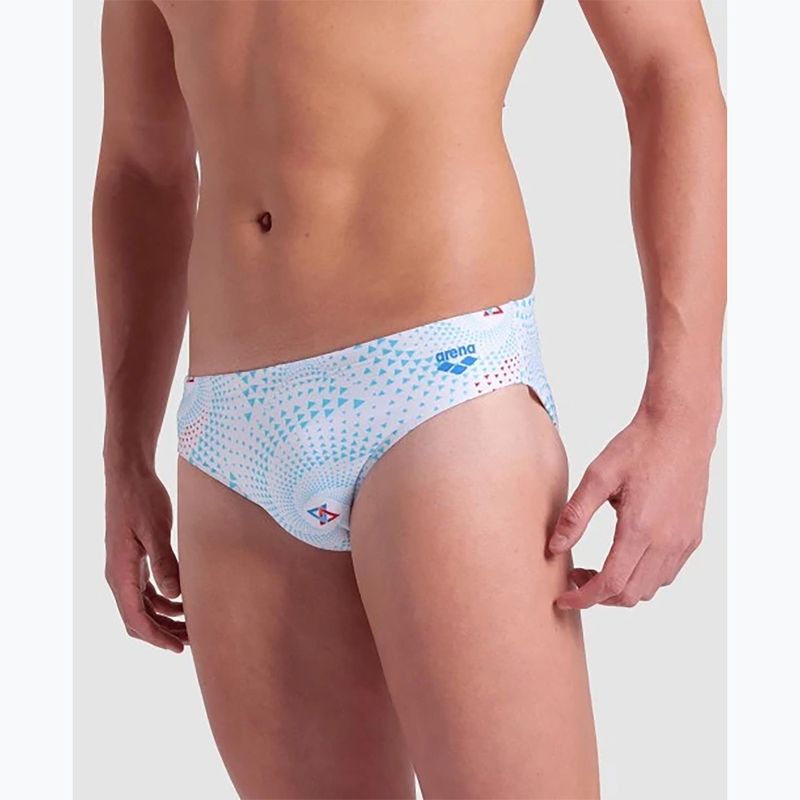 Slipy pływackie męskie arena Fireflow Swim Briefs white multi 7