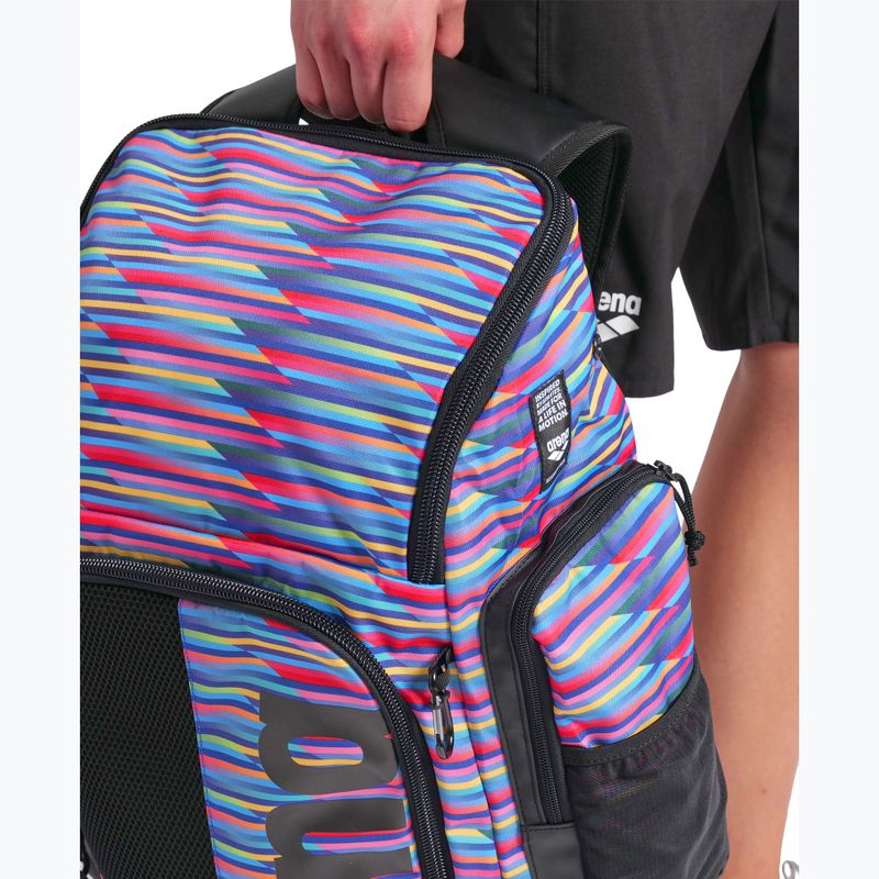 Plecak pływacki arena Spiky III 45 l Allover racing stripes 5