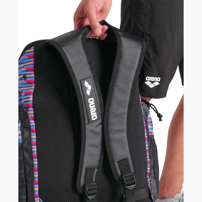 Plecak pływacki arena Spiky III 45 l Allover racing stripes 6