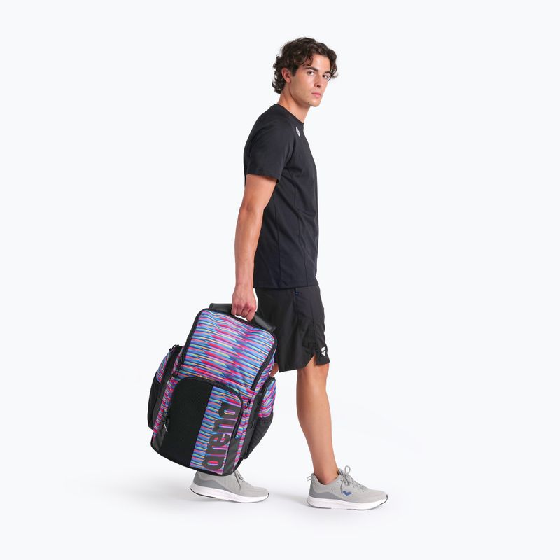 Plecak pływacki arena Spiky III 45 l Allover racing stripes 8