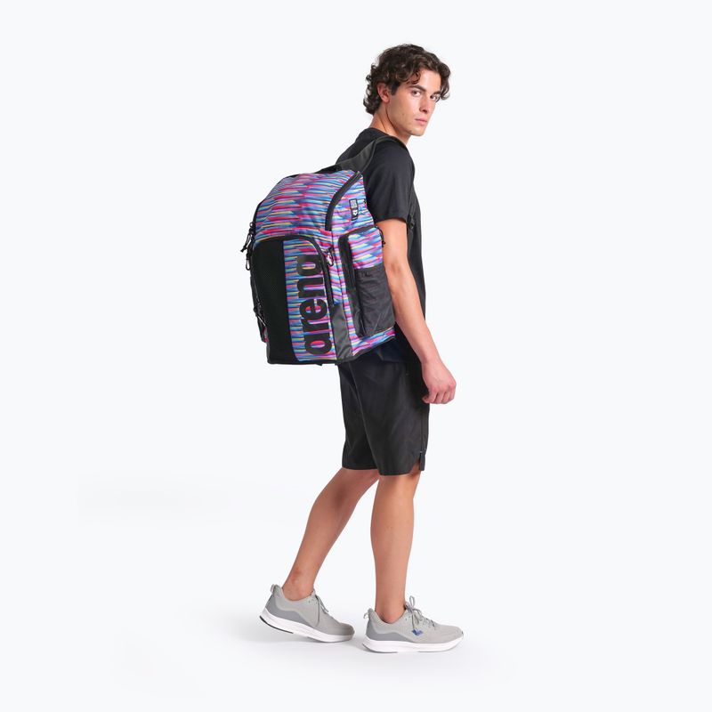 Plecak pływacki arena Spiky III 45 l Allover racing stripes 9