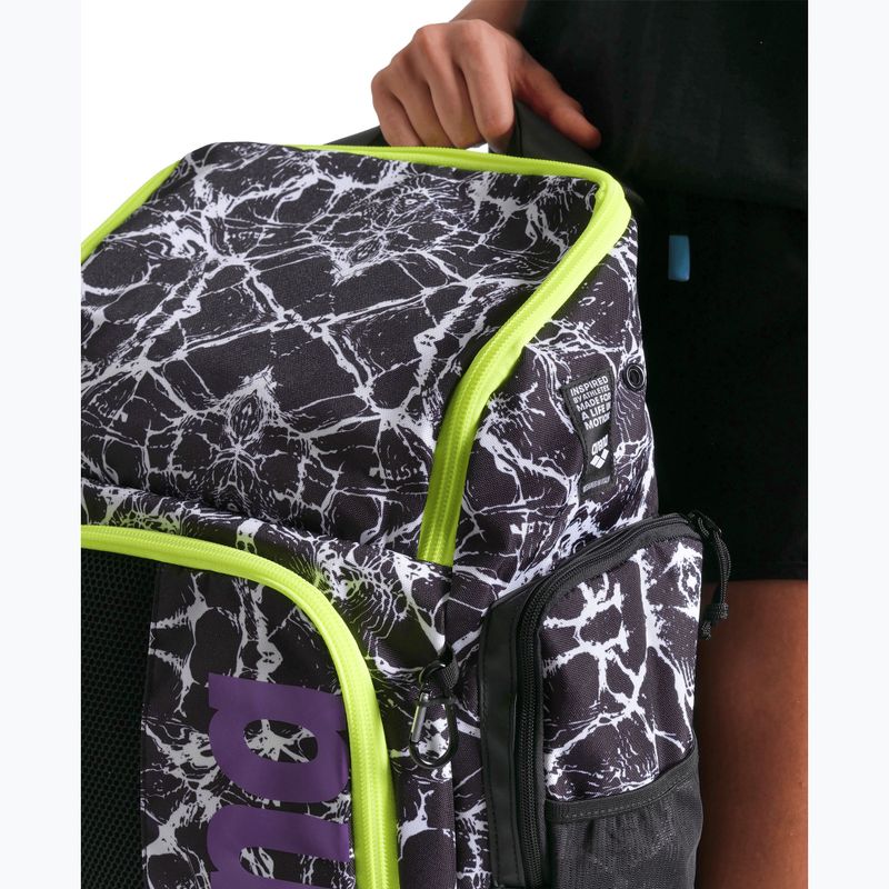 Plecak pływacki arena Spiky III 45 l Allover black/white 5