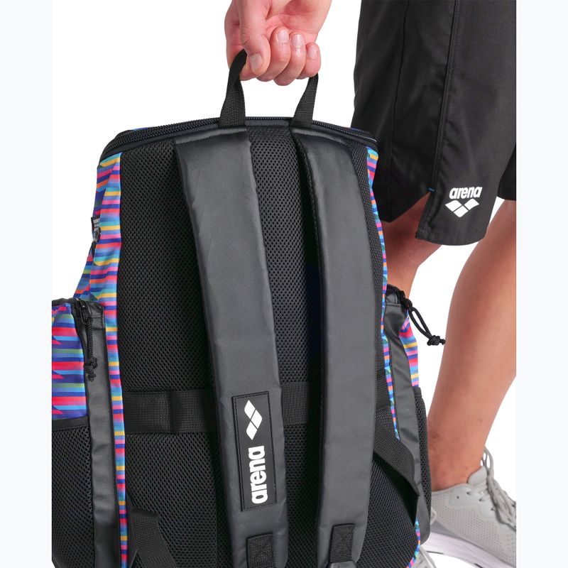 Plecak pływacki arena Spiky III 35 l Allover racing stripes 8