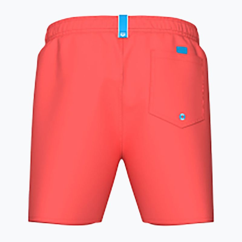 Szorty kąpielowe męskie arena Fundamentals Boxer R dark purple/calypso coral 2