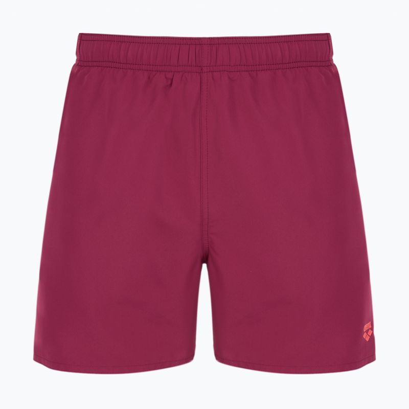 Szorty kąpielowe męskie arena Fundamentals Boxer R dark purple/calypso coral
