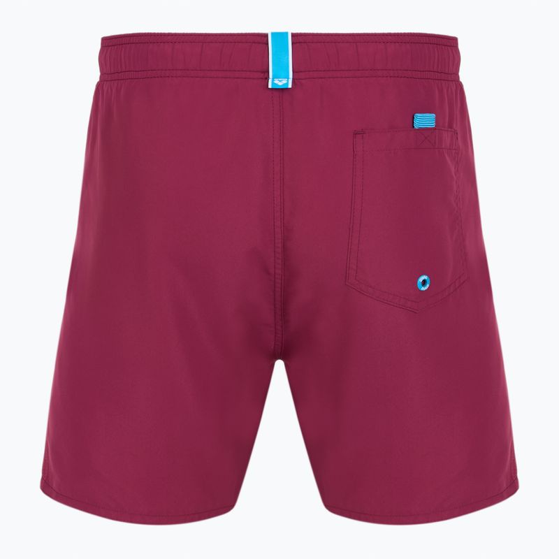 Szorty kąpielowe męskie arena Fundamentals Boxer R dark purple/calypso coral 2