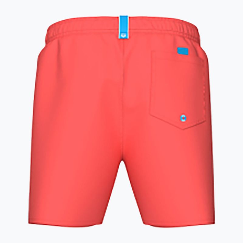 Szorty kąpielowe męskie arena Fundamentals Boxer R calypso coral/dark purple 2