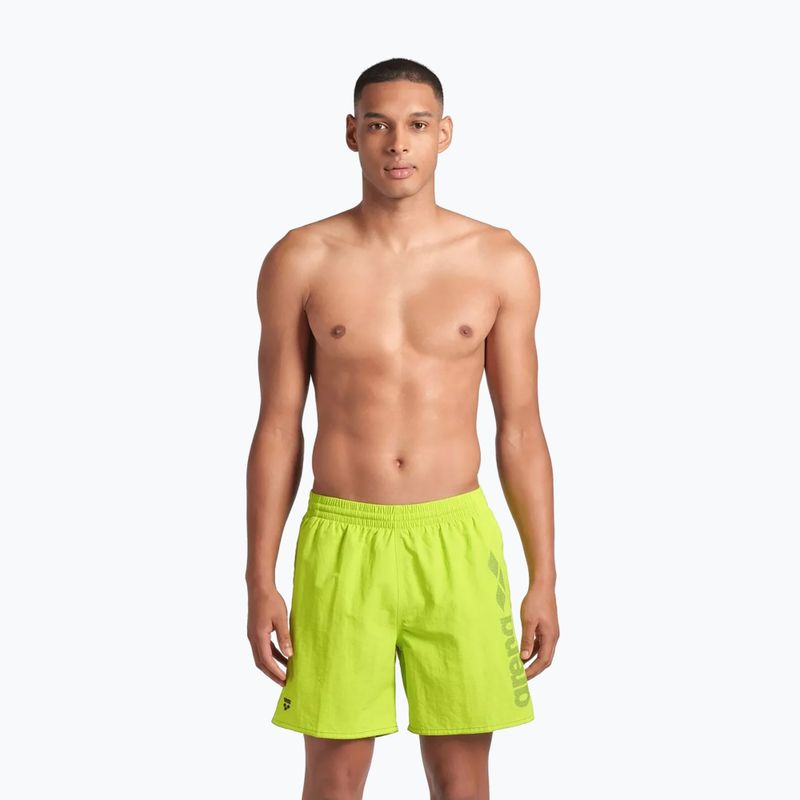 Szorty kąpielowe męskie arena Fundamentals Arena Logo Boxer R artic lime/mangrove 3
